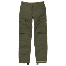 Army Green / Camo 100% Cotton ripstop Lightweight Work Cargo Pants for Men